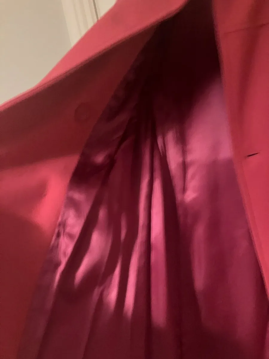 Benetton Cerise Pink belted Coat - Image 4