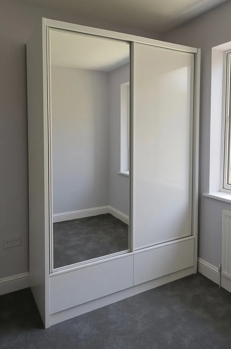 Wardrobe Ari 1 134cm - White *FREE DELIVERY - Image 1