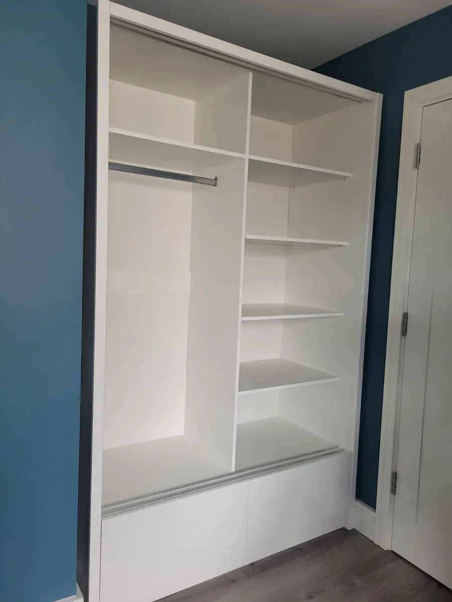 Wardrobe Ari 1 134cm - White *FREE DELIVERY - Image 2