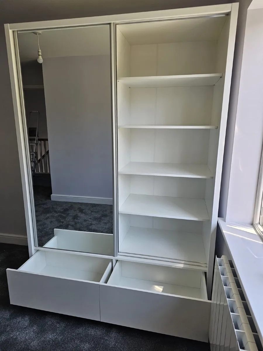 Wardrobe Ari 1 134cm - White *FREE DELIVERY - Image 3