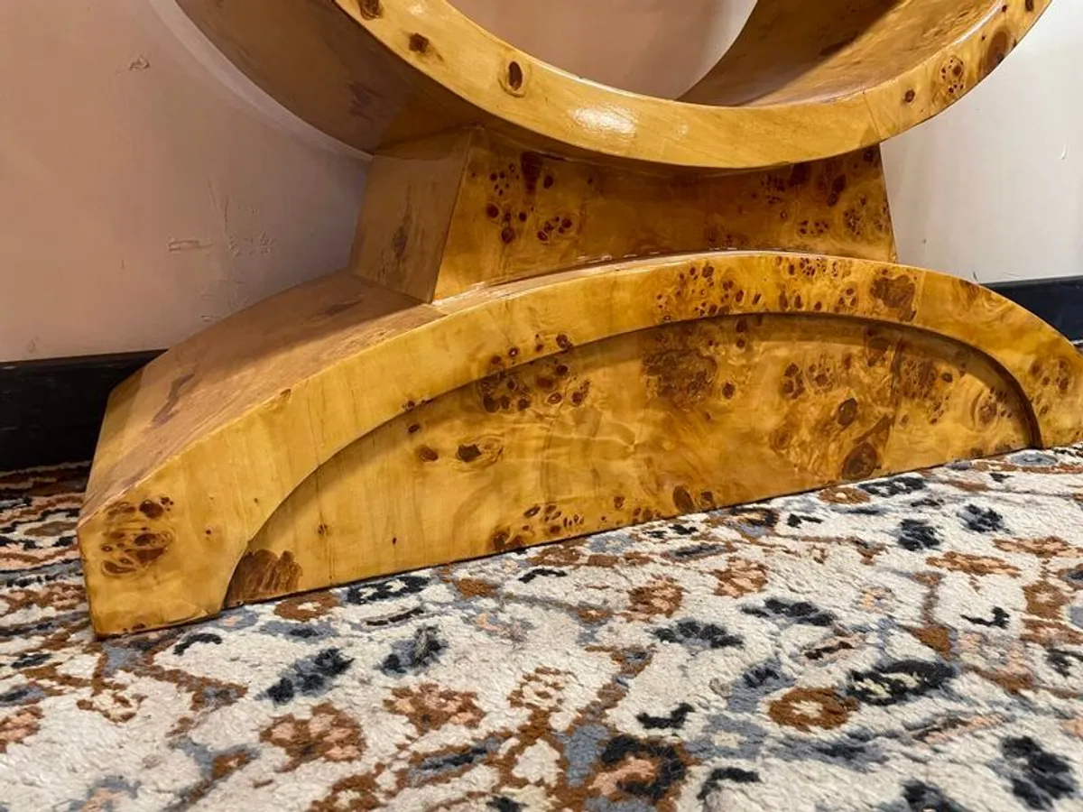 Art Deco Style Walnut Veneer Console Table - Image 4