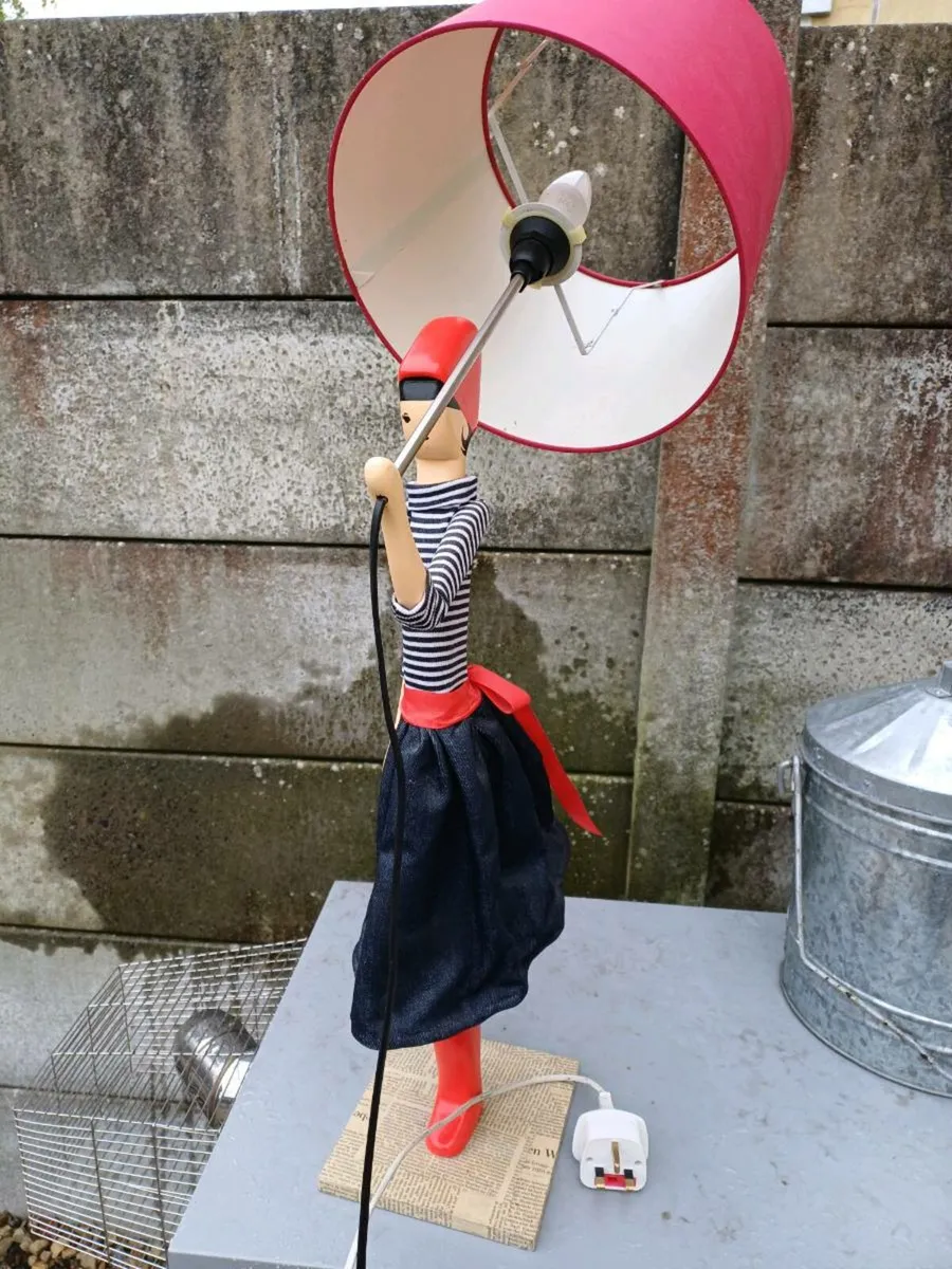 Vintage (Skitso Nikoleta) Wooden Table Lamp - Image 4