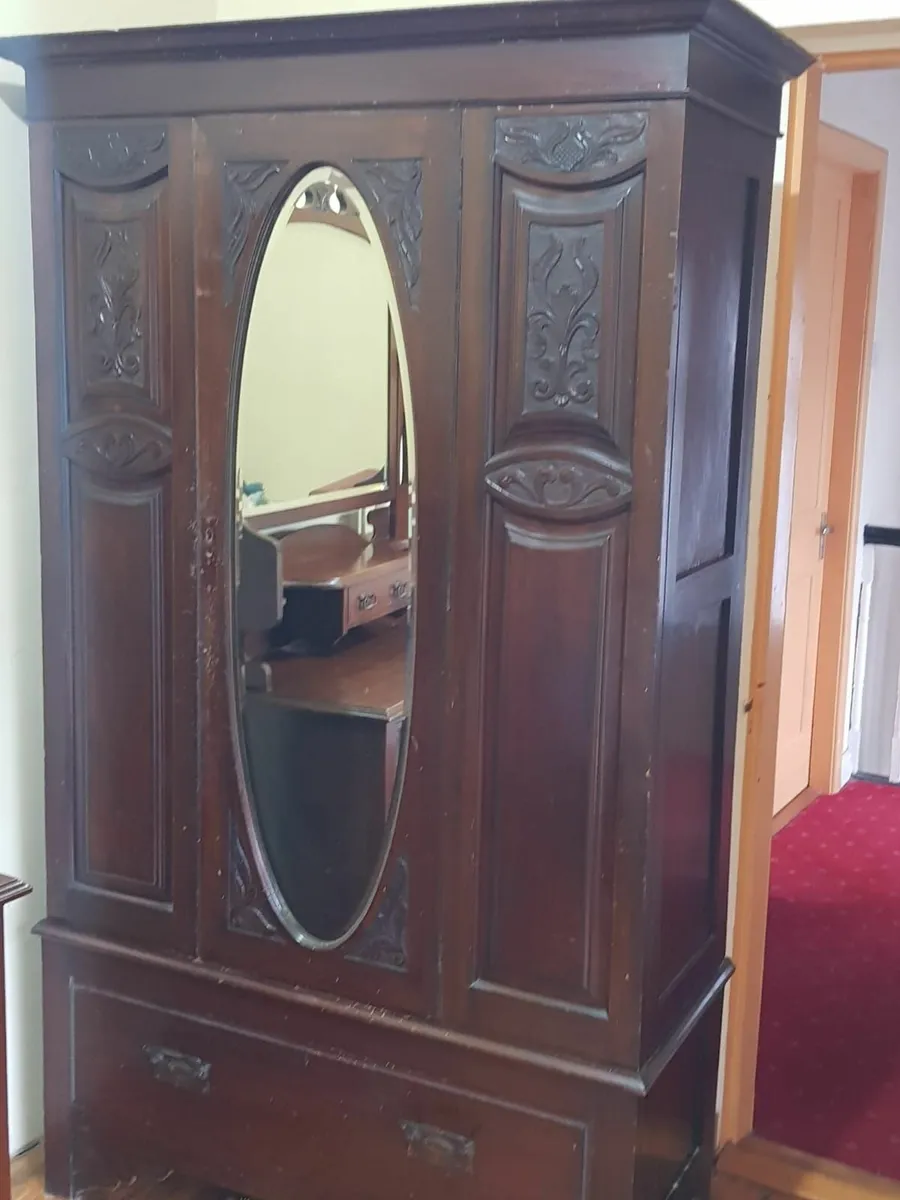Vintage Solid Wood Armoire/Wardrobe. - Image 3