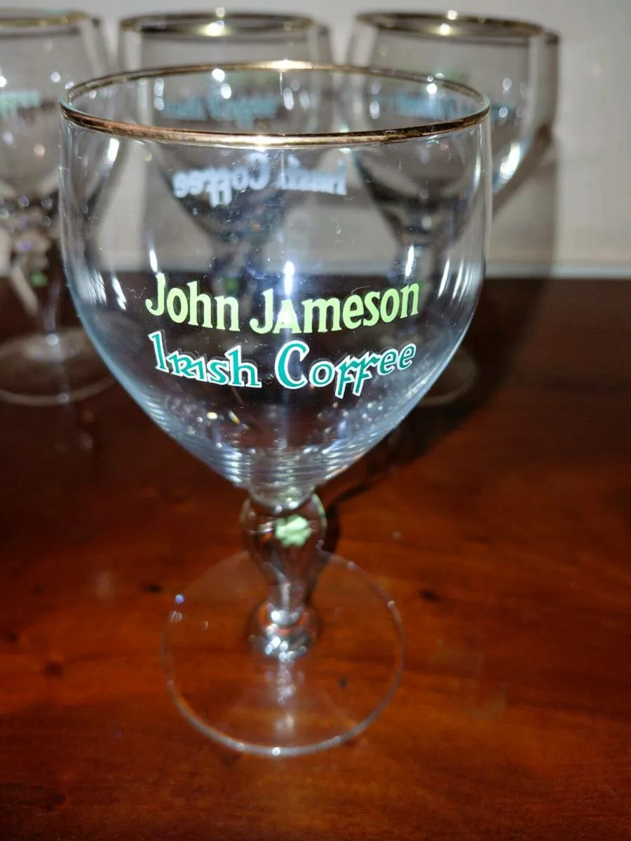 Vintage Six John Jameson Irish Coffee Glasses - Image 3