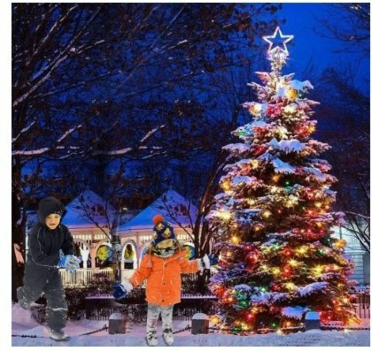 Christmas Tree Light Curtain, 400 LEDs, 16 Strands - Image 2