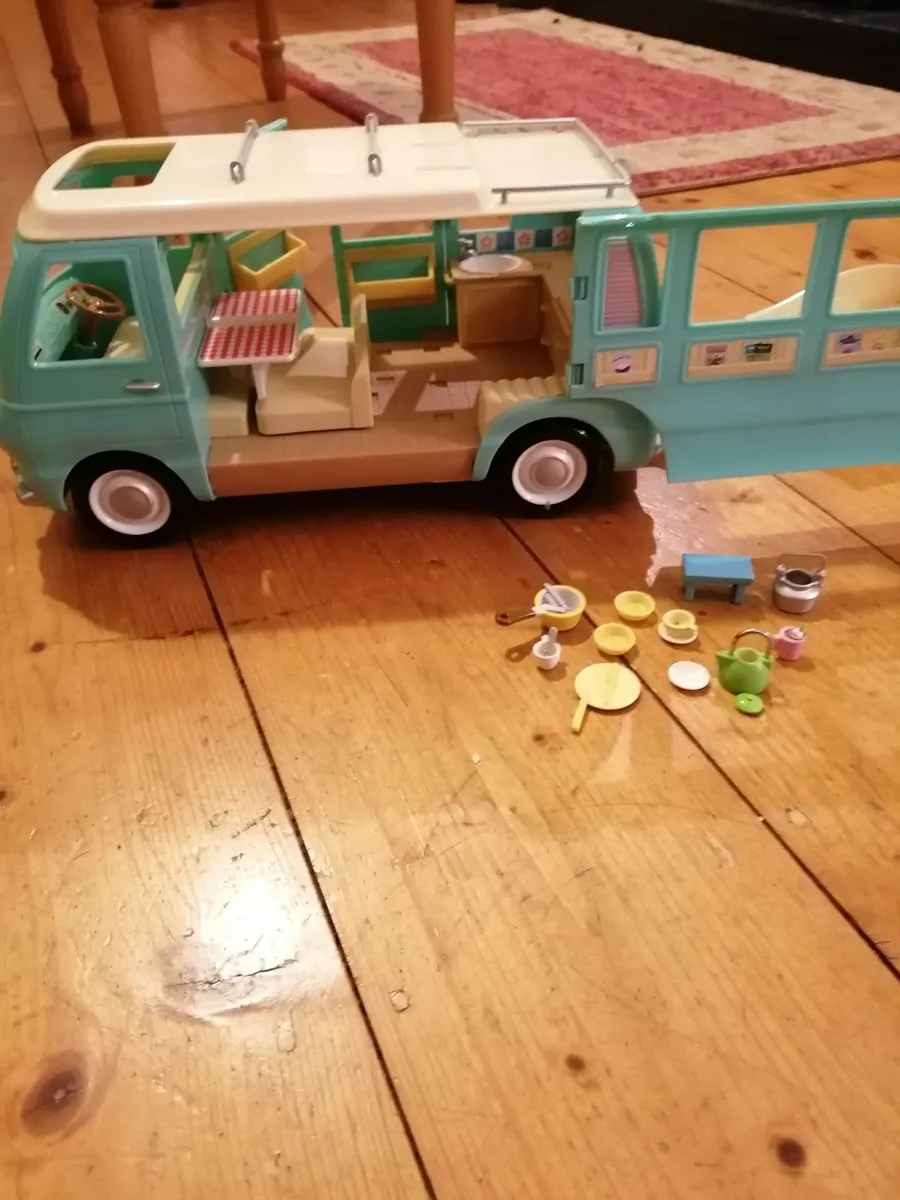 Sylvanian toy  Camper Van  and camping set - Image 1