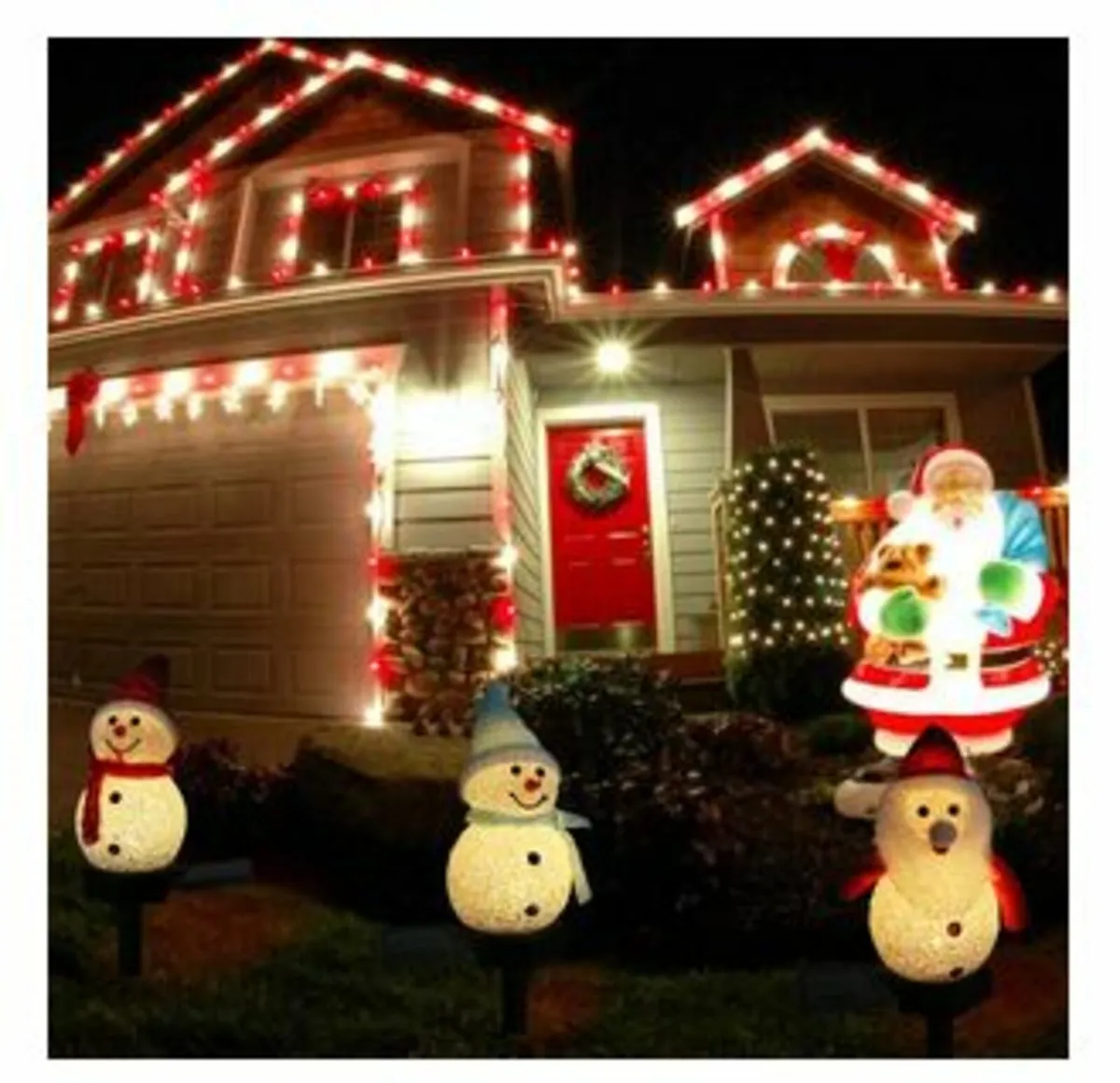 Snowman Solar Lights Outdoor Waterproof Xmas Lamp - Image 2