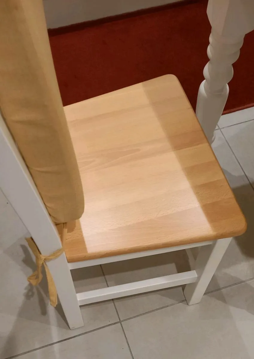 Farmhouse Style Table & 4 Chairs for Small Spaces - Image 3