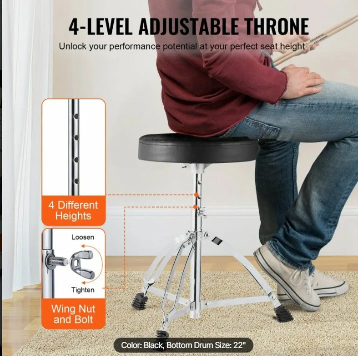 Adult Drum Set, 5-Piece - Image 3