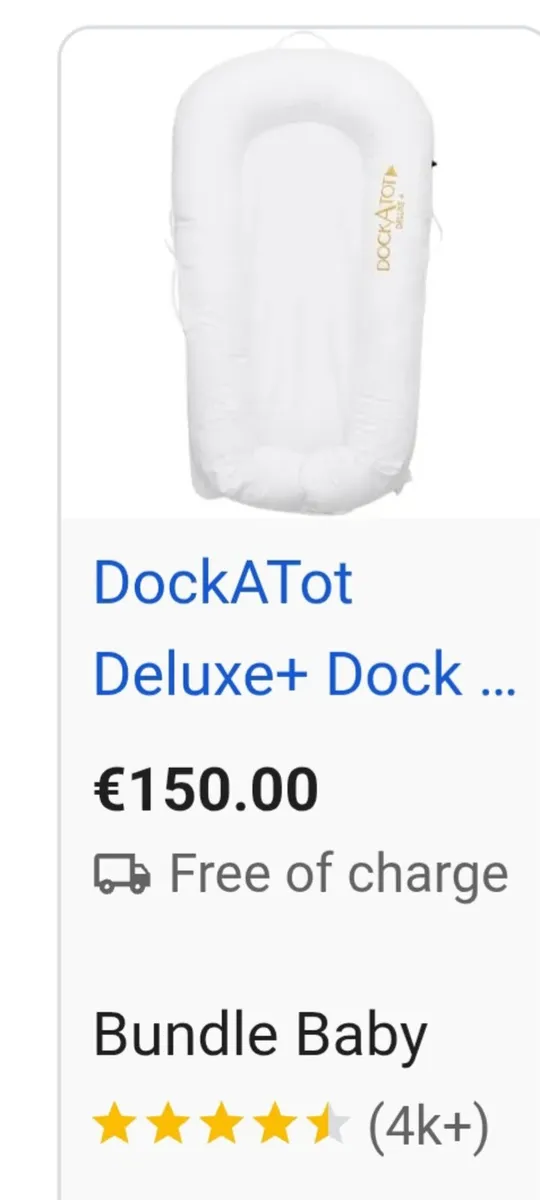 Dockatot Dock Delux Peestige white baby nest - Image 2