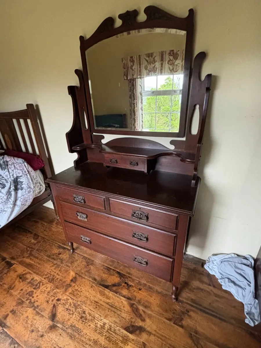 Vintage Dresser with Mirror - Image 1