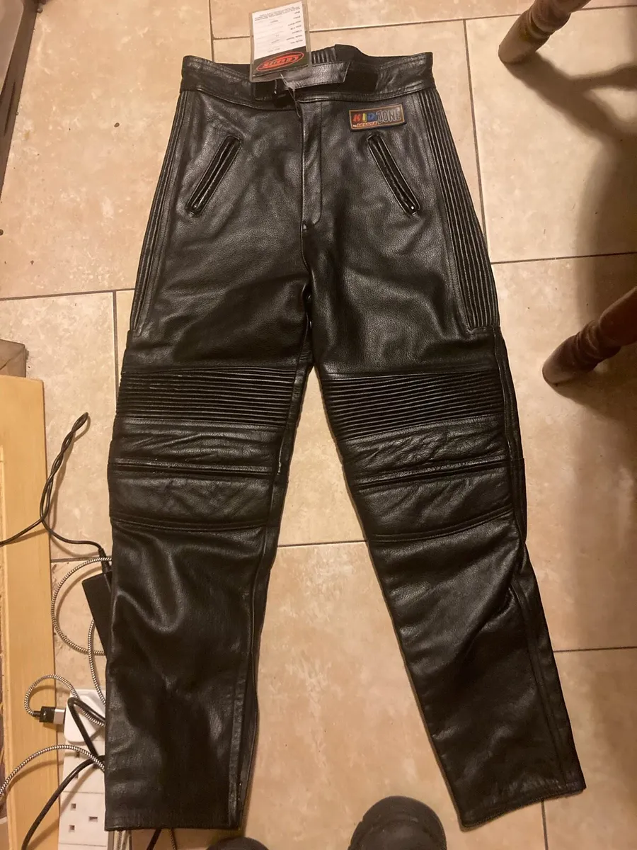 Children leather bikers trousers free postage - Image 1