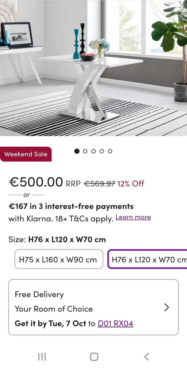 White High Gloss Dining Table - Image 4