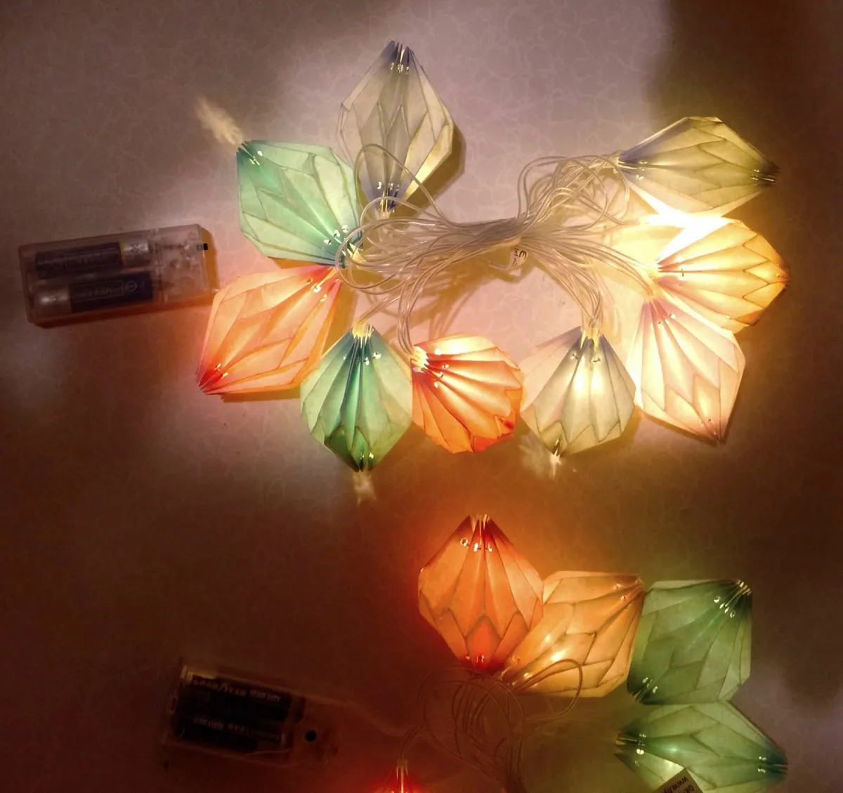 TWO SETS OF PAPER LANTERNS. - Image 3