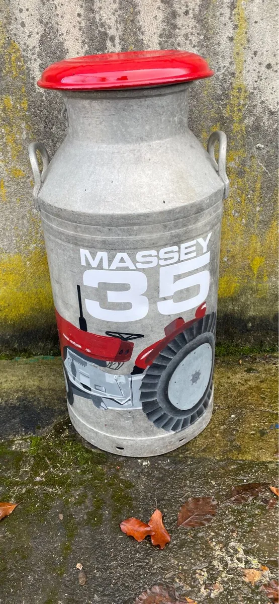 Vintage Aluminum Creamery can with logo - Image 4