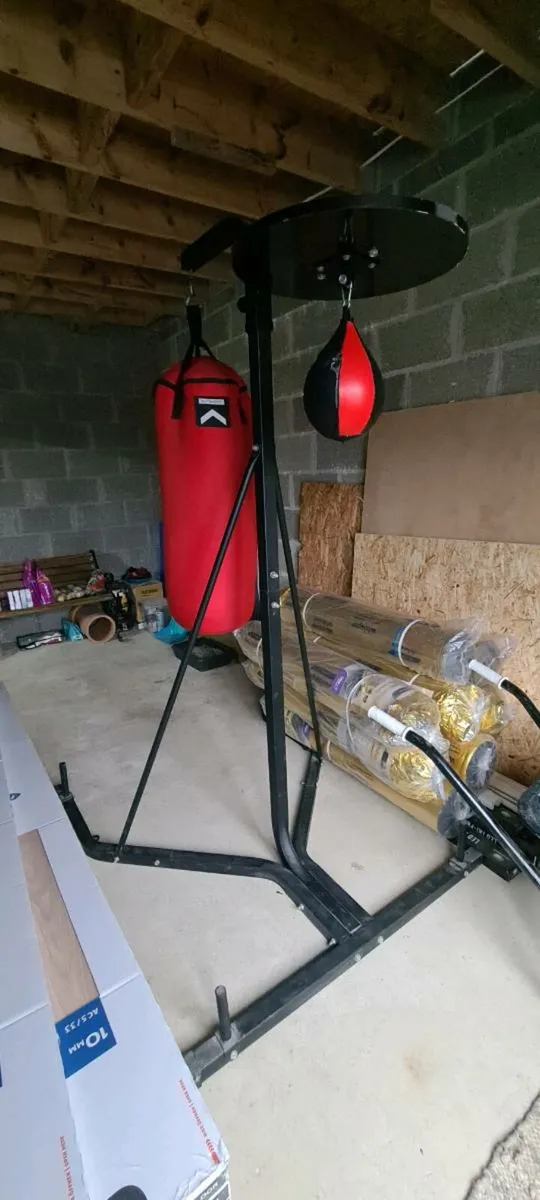 Boxing bag, stand and speed bag €50 ono - Image 1