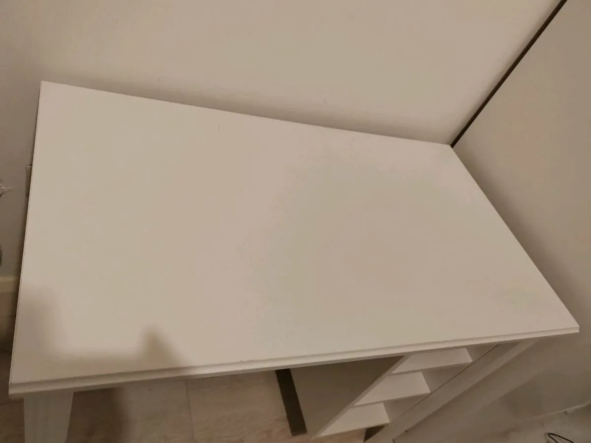 Brusali White Desk and Chair (IKEA) - Image 2