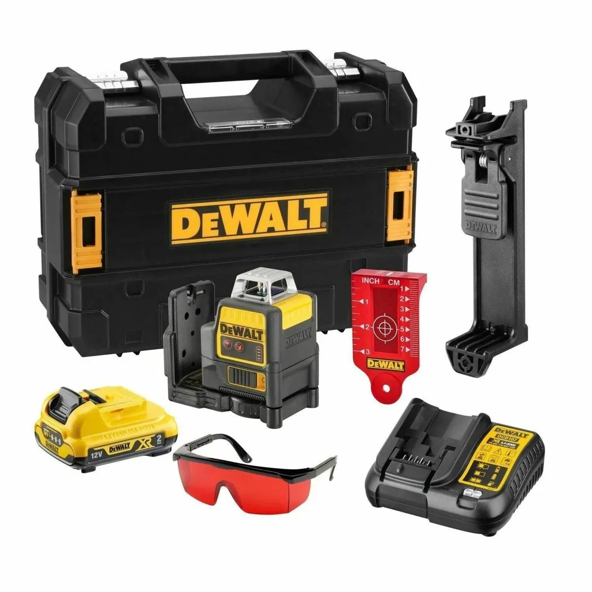 DeWALT DCE 0811 D1R Cordless Cross Line Laser Red - Image 1