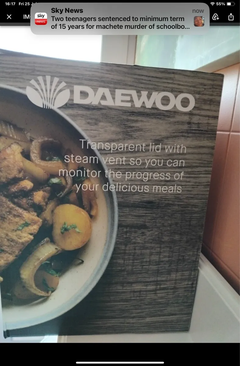 Daewoo 6:5 litre slow cooker.new - Image 1