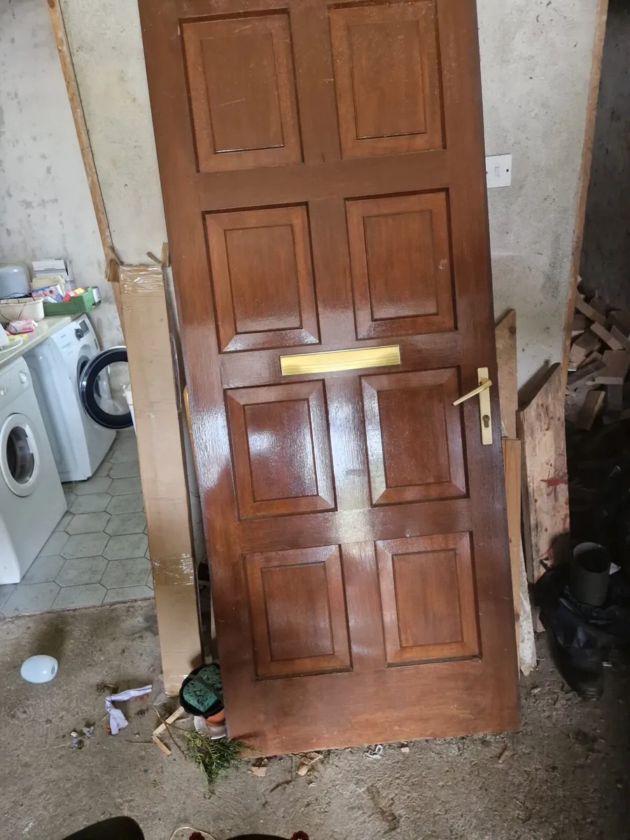 Teak external front door - Image 1