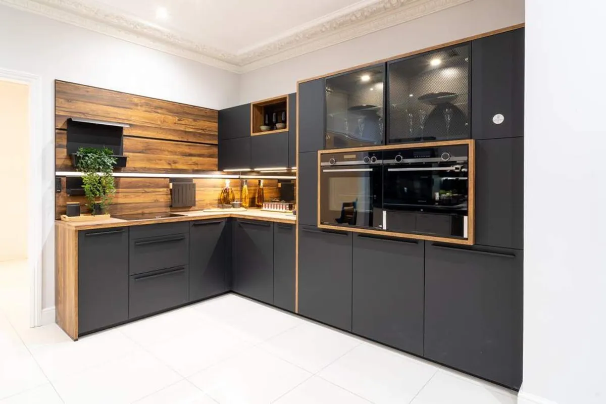 Ex Display Schuller  Black Matt Chalet Oak Kitchen - Image 1
