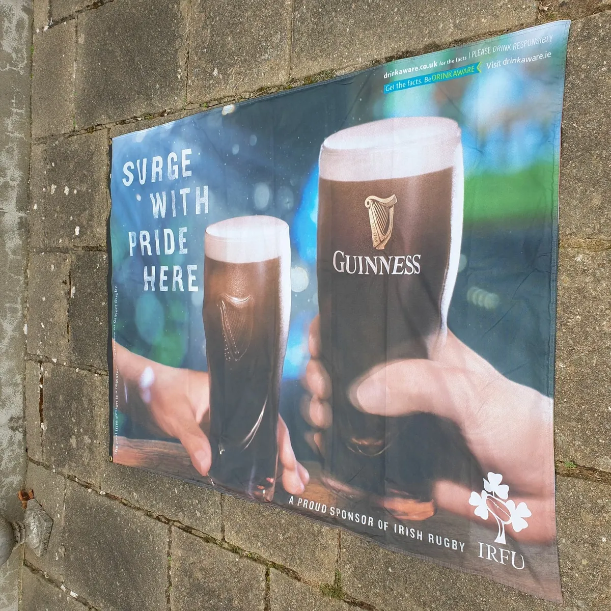 Guinness rugby large pub flag 163 x 118 cm - Image 4