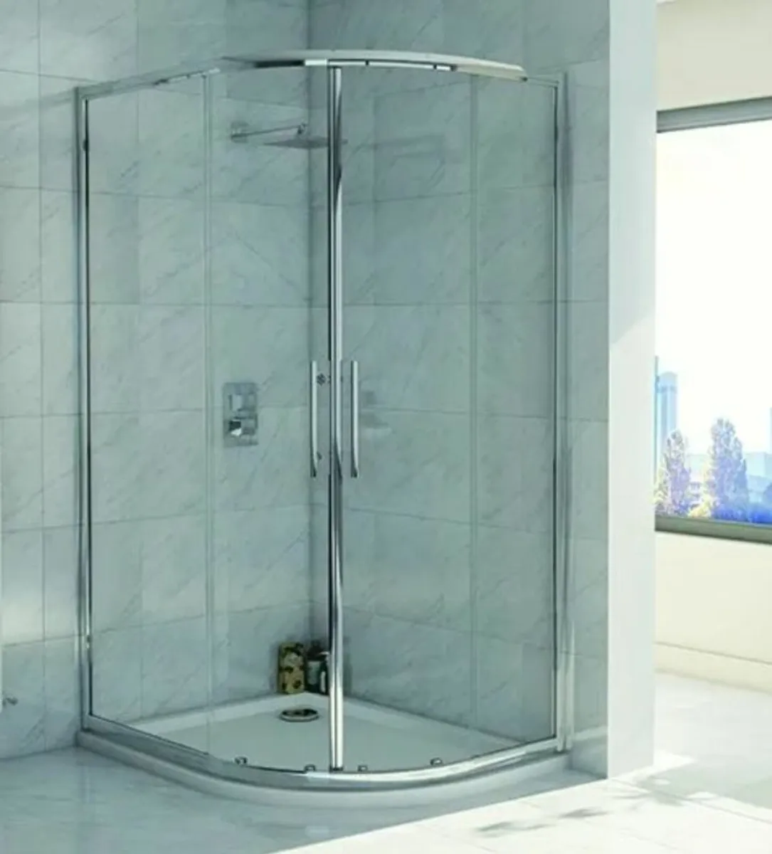 1000 x 800mm Offset Quadrant Shower Enclosure - Image 1