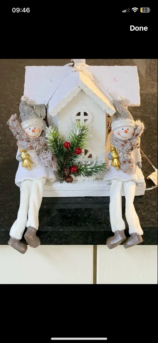 Light up Wooden Cabin Christmas Decoration - Image 1