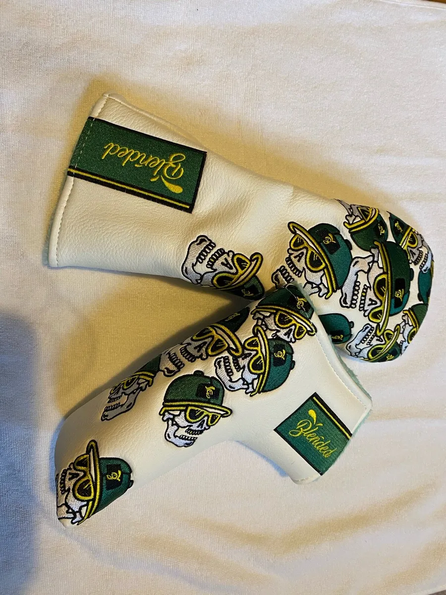Head covers skulls Fairway and blade putter