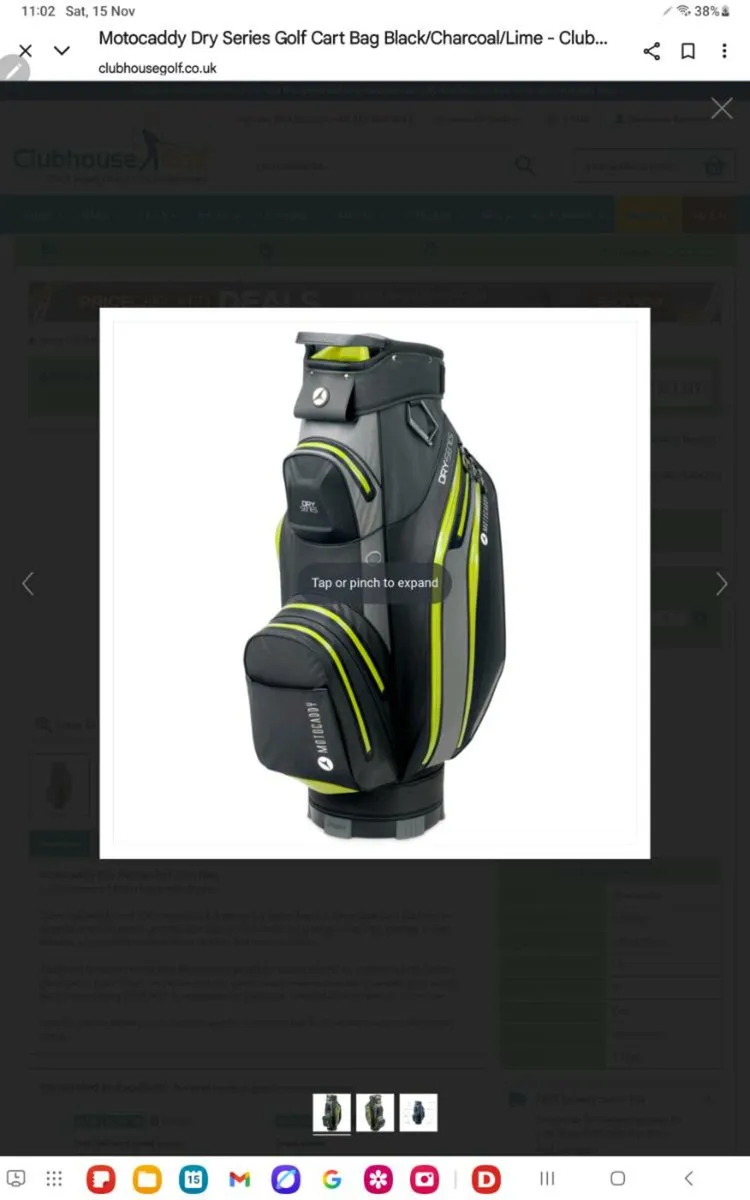 Wanted, used motocaddy dry series cart bag