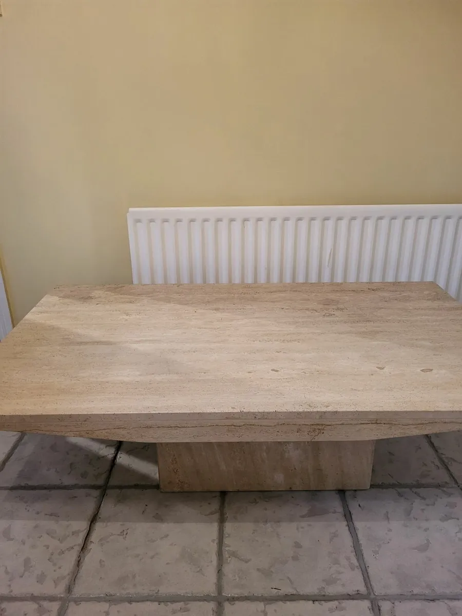 Cabinet... Black Glass Tv Stand. Ceramic coffee Ta - Image 2