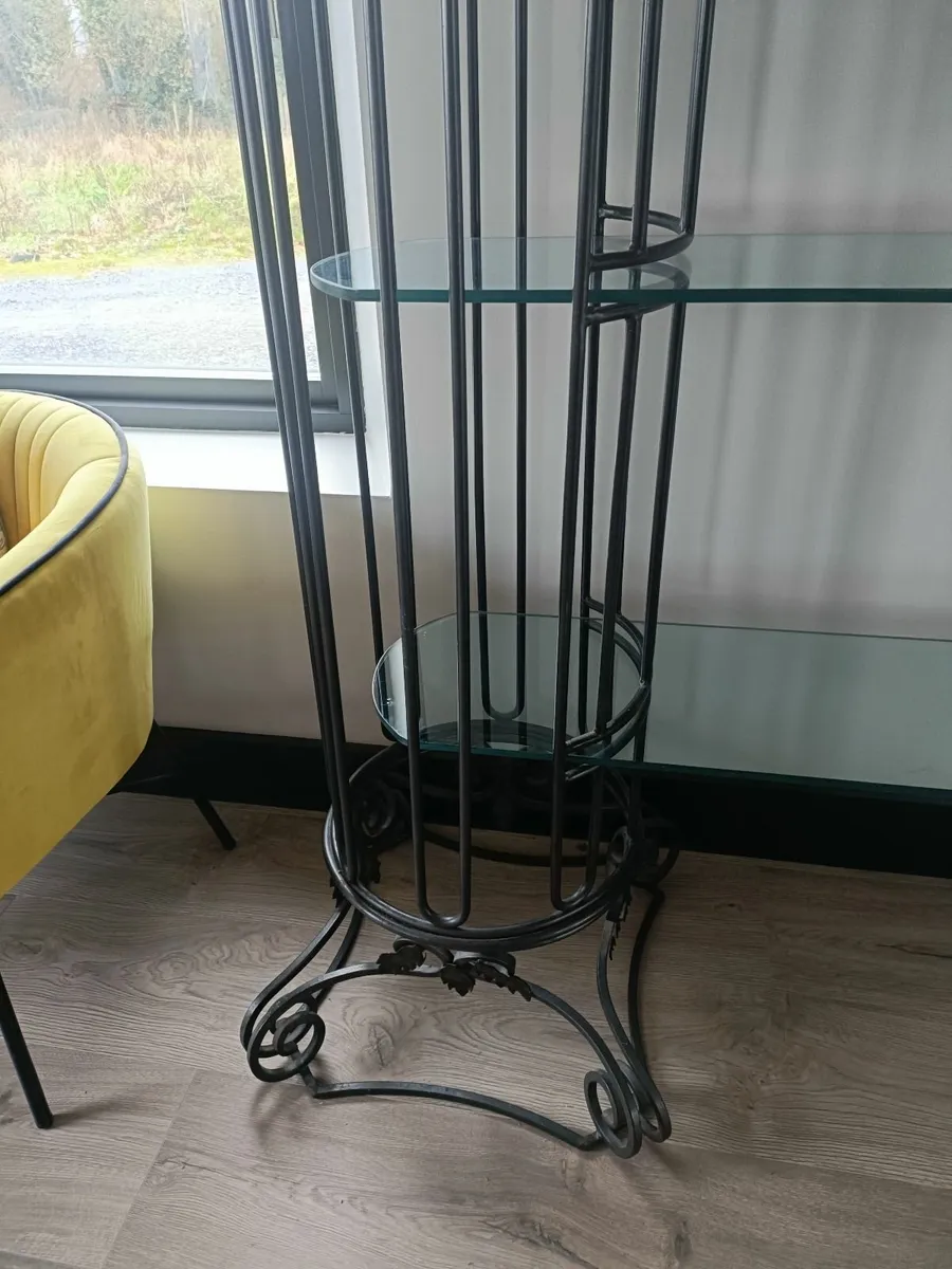 Wrought iron and glass display unit - Image 2