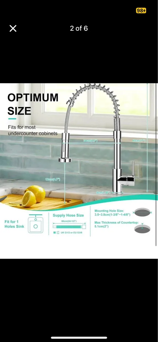 Chrome kitchen tap new - Image 2