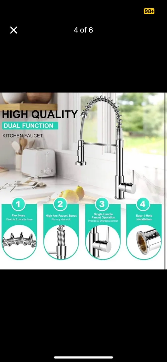 Chrome kitchen tap new - Image 4