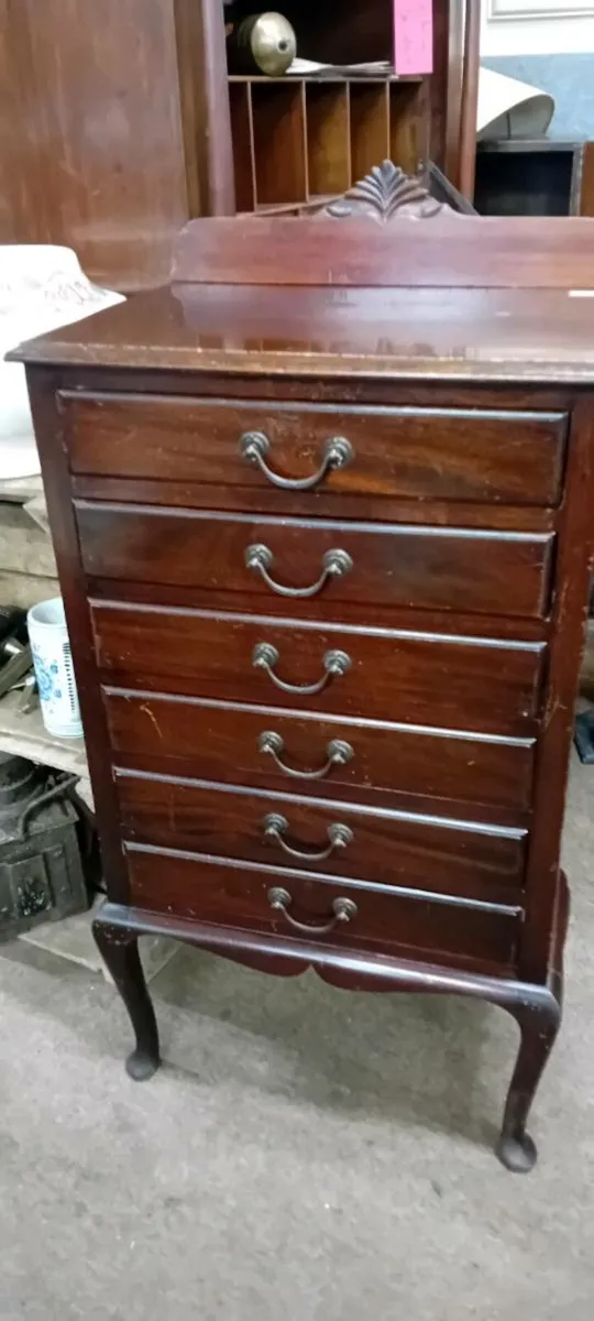 Early 20th Century Mahogany Music Cabinet - Image 2
