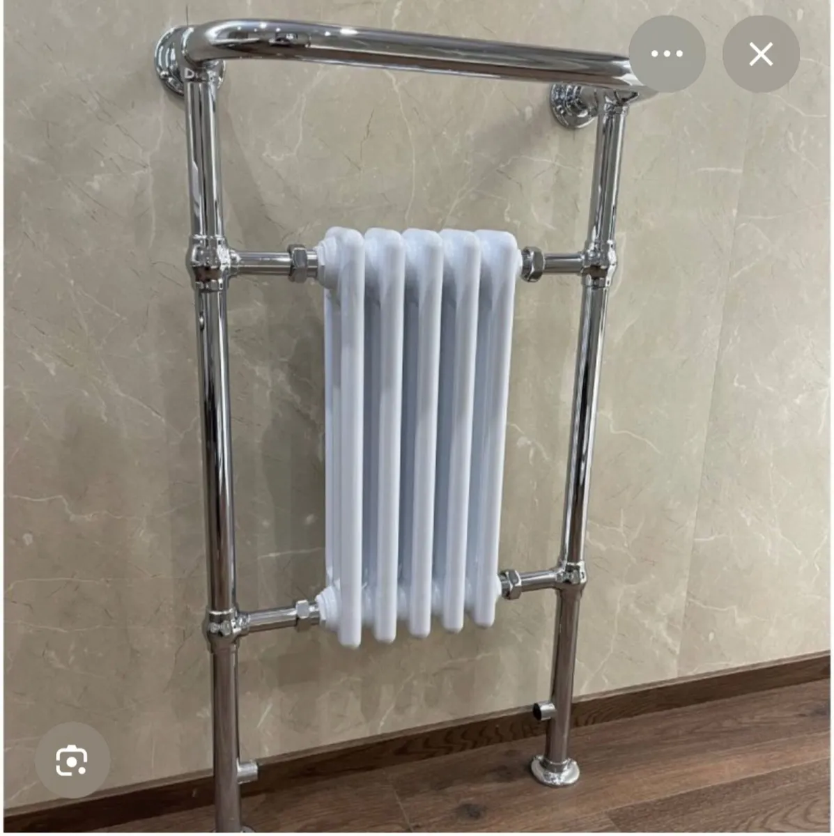 Traditional Cast Iron Bathroom Radiator with towel - Image 1