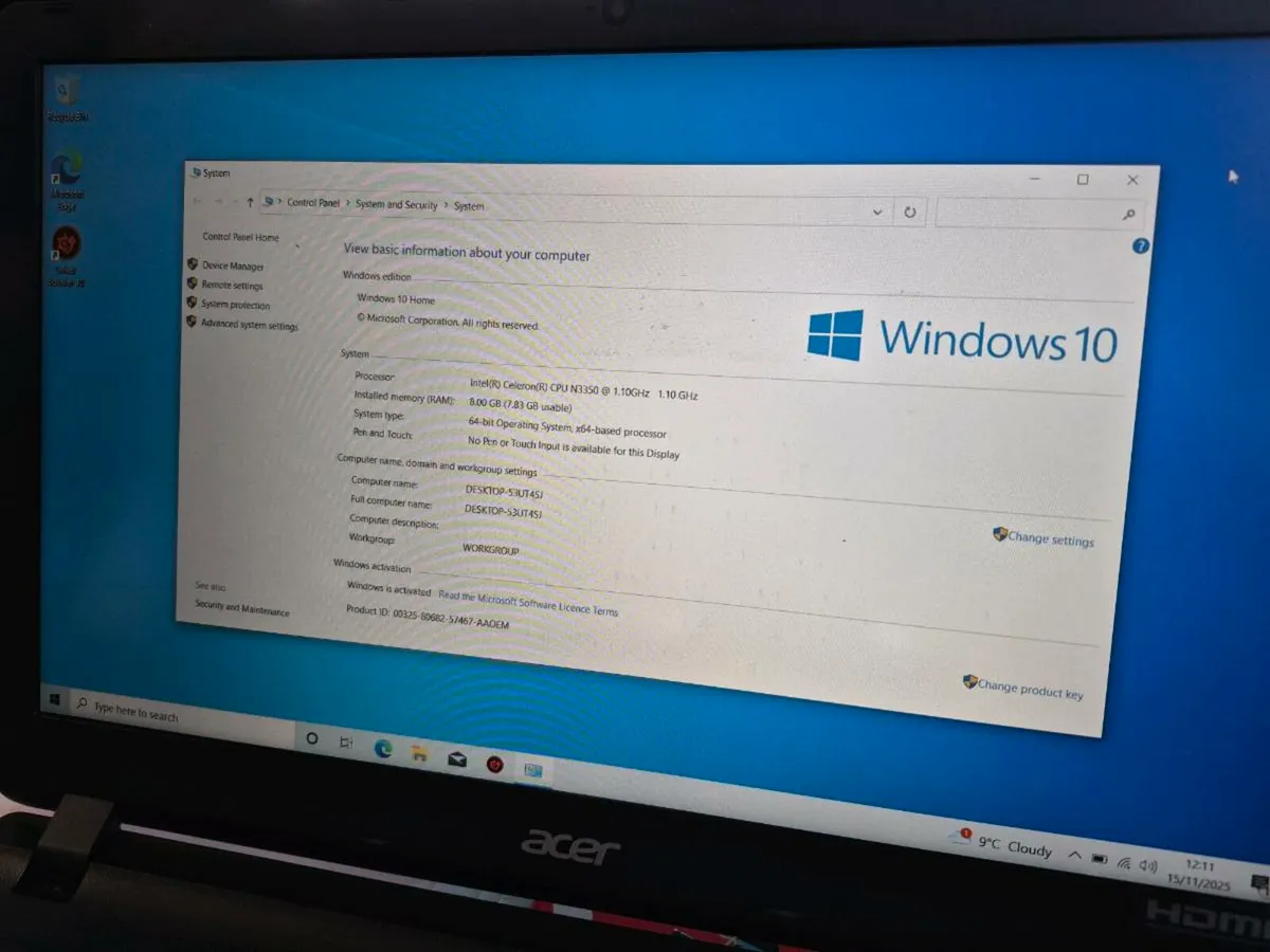 Acer laptop. Cheap - Image 2
