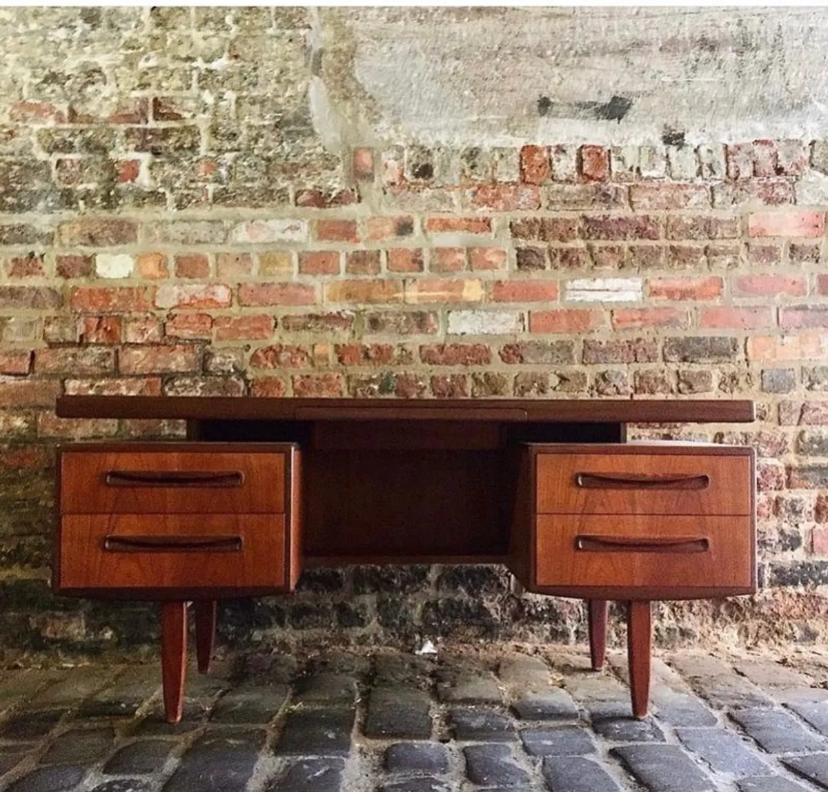 Mid century desk vanity