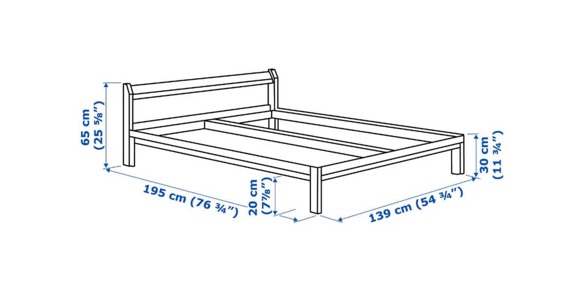 Like new - Ikea Wooden Bed Frame - Image 3