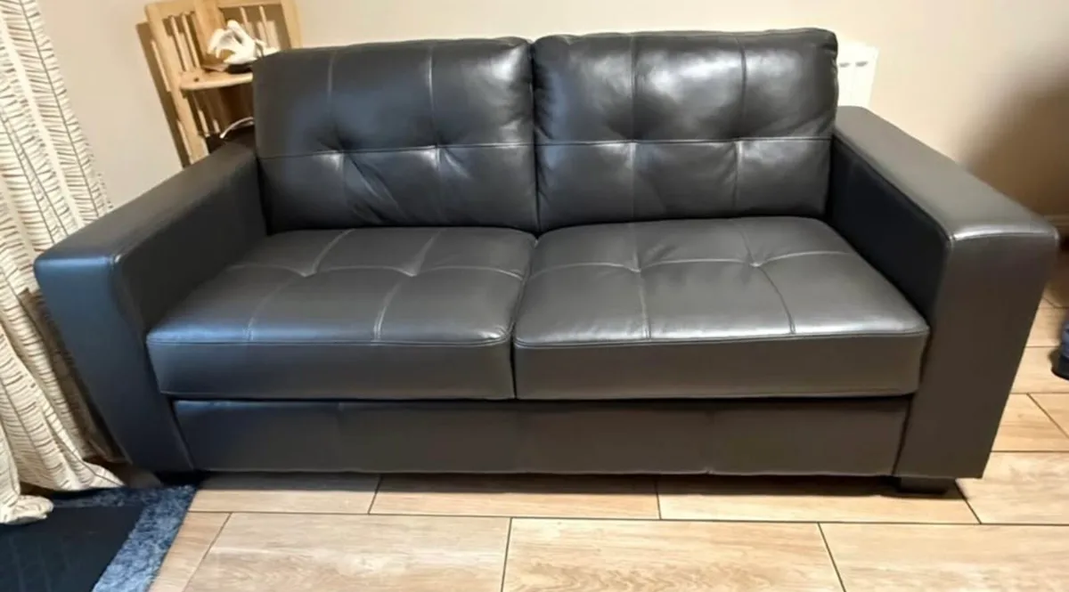 Chocolate Brown 2 Seater Couch-Excellent Condition - Image 1