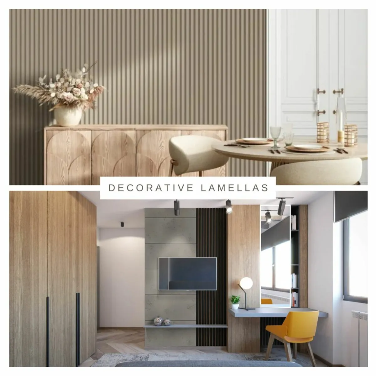 Decorative Lamellas On MDF Board Slim - Image 1