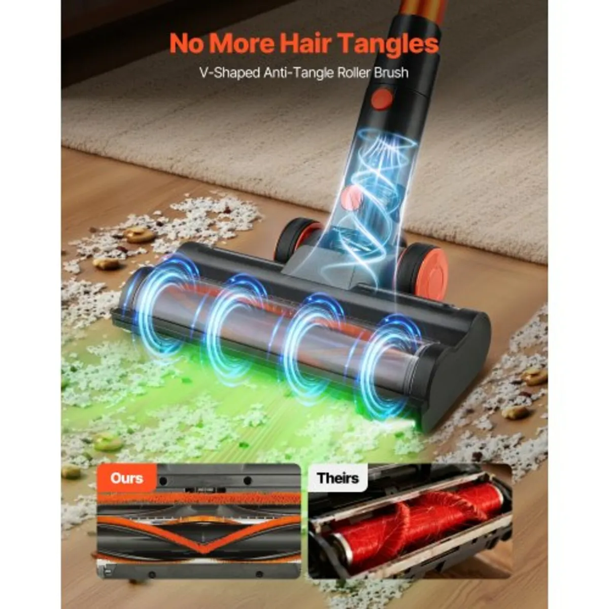 Cordless Vacuum Cleaner, 40KPA Max Suction, Rechar - Image 4