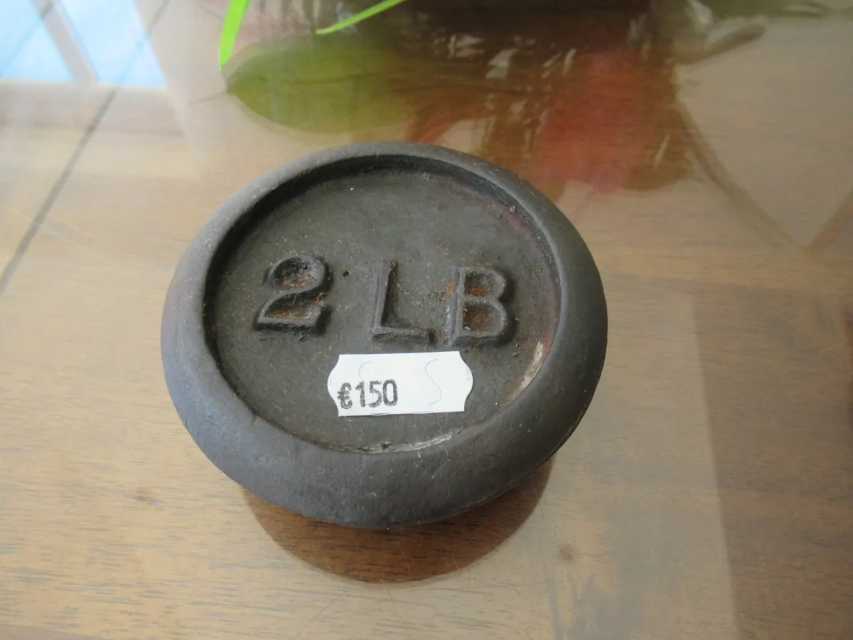 antiques vintage cast iron  weights cottage scales - Image 4