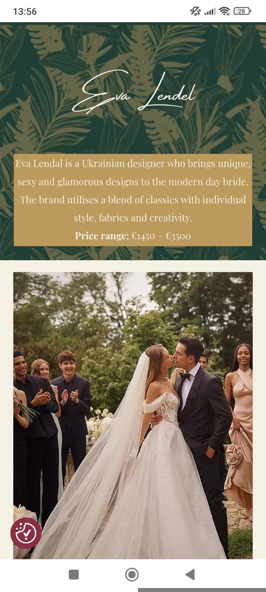 Designer Wedding dress wore once . - Image 2