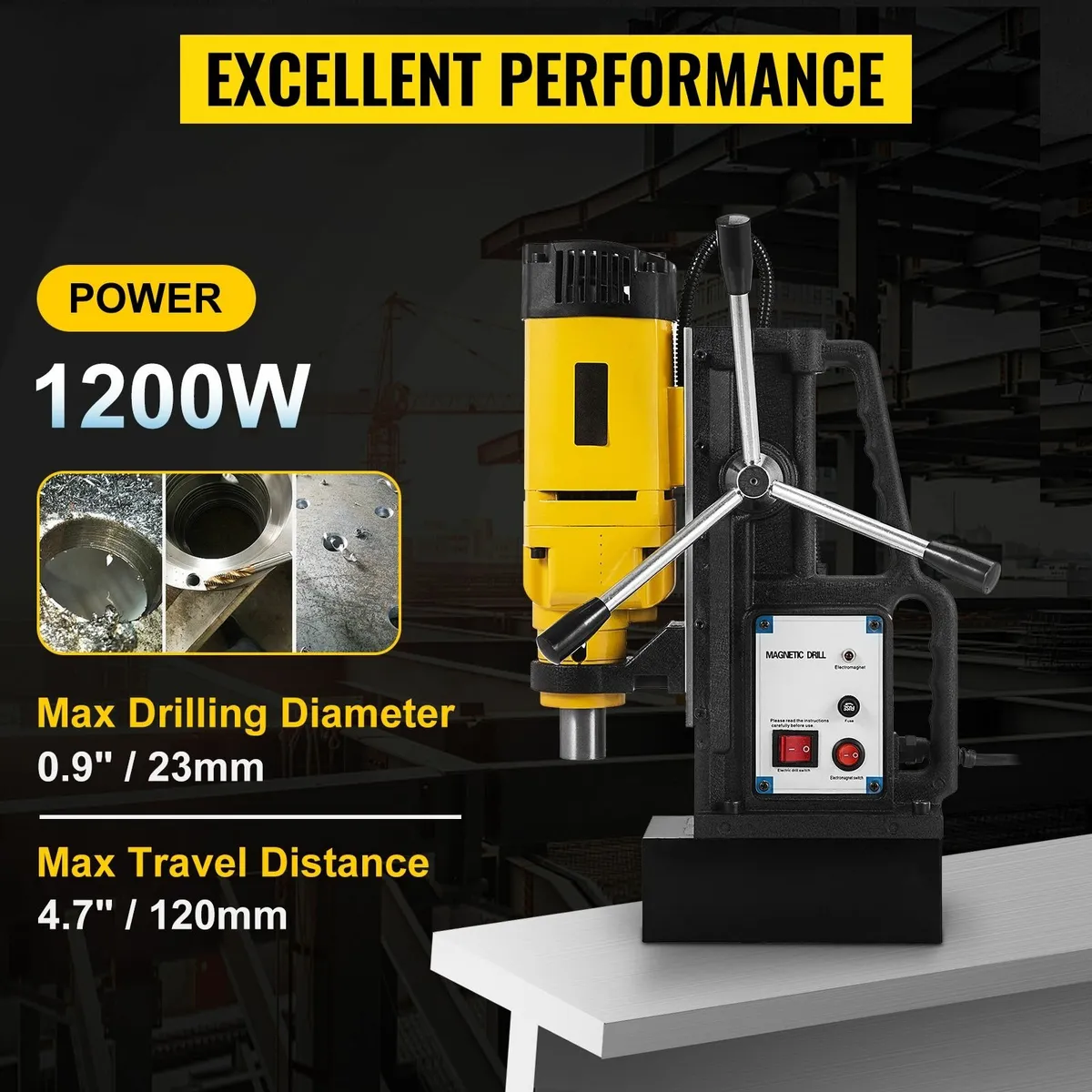 Magnetic Drill 1200W J1Z-23 Machine 23mm Capacity - Image 3