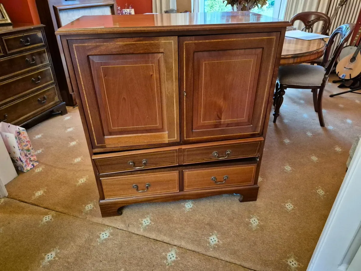 Custom made solid Mahogany Media/TV Unit - Image 1