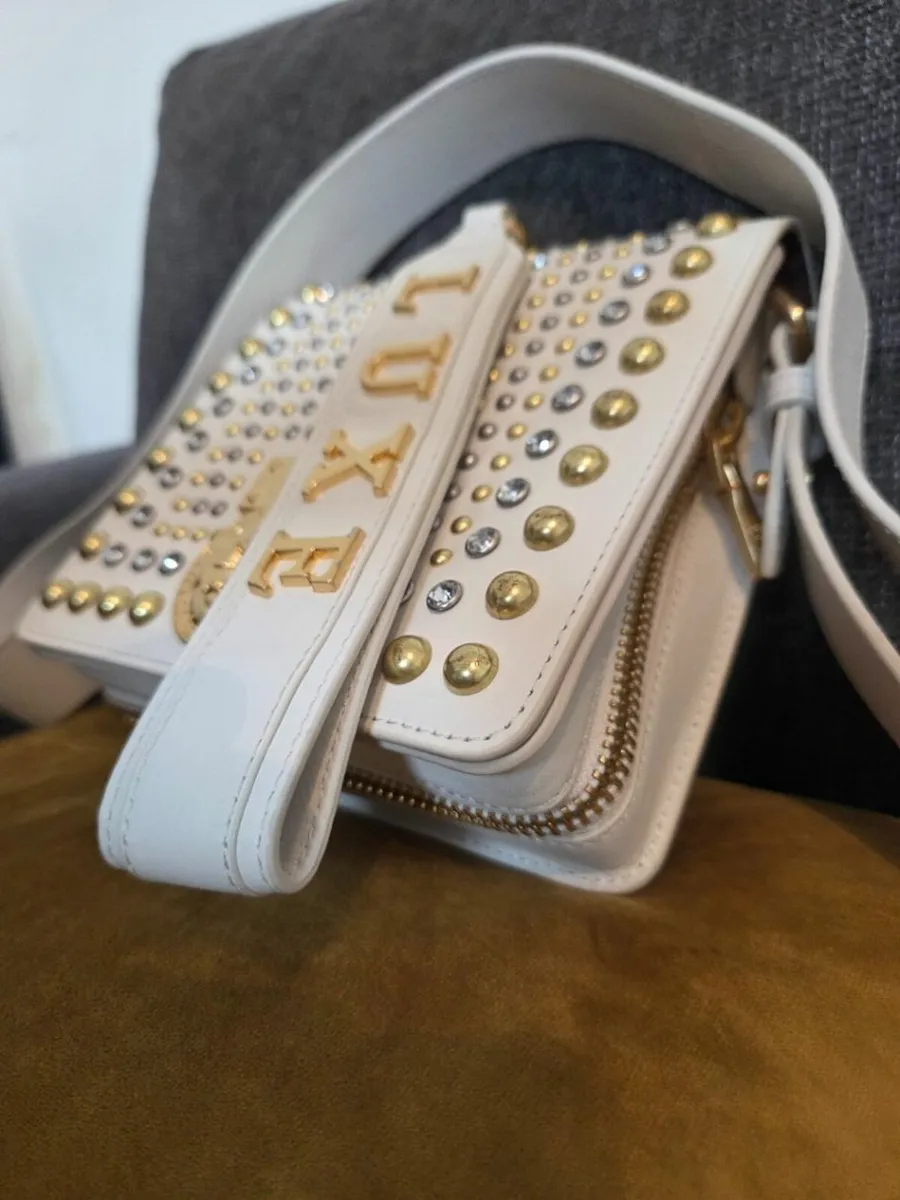 GUESS LUXE - Genuine Leather Studded Crossbody Bag - Image 4