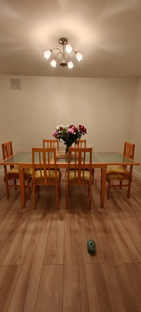 Dining table and  6 chairs - Image 1