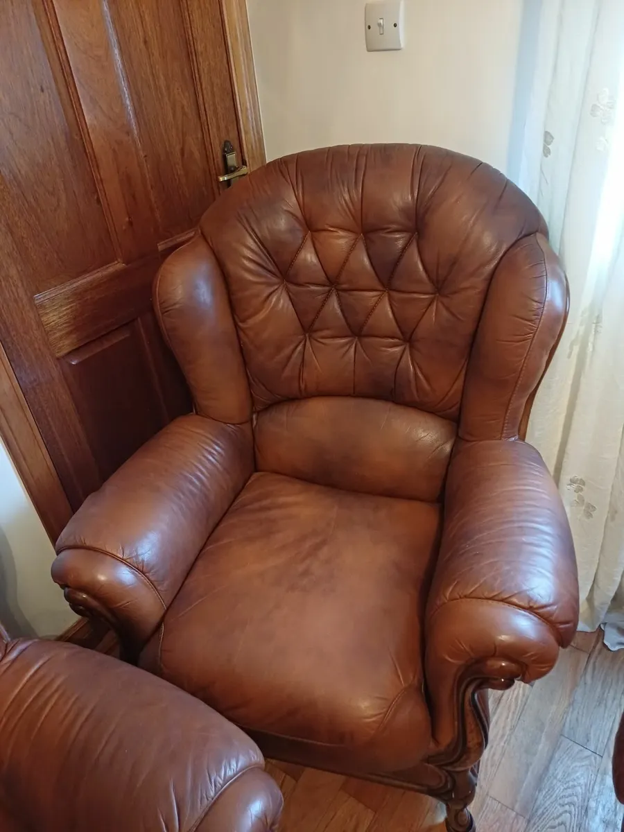 Leather Sofa 3 1 1 suite - Image 3