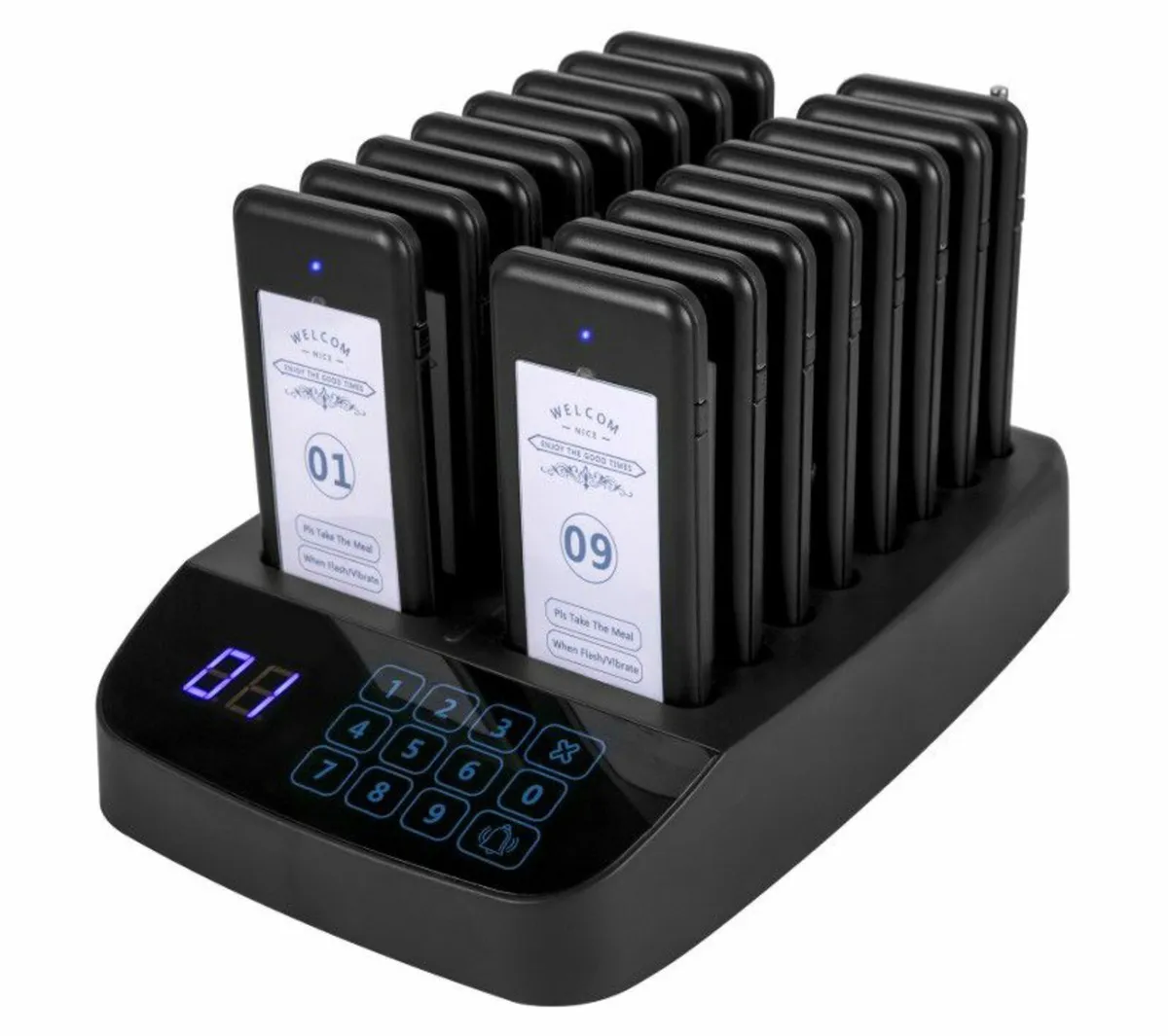 16PCS Wireless Restaurant Pagers Coasters Paging - Image 1